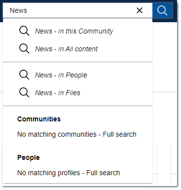 Example of search scope suggestions